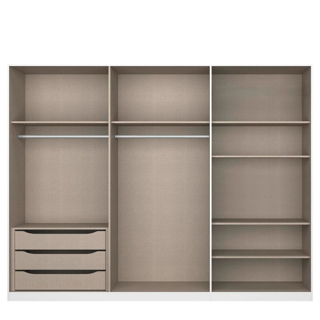 Oakwood Rauch Alabama Silk Grey 6 Door Hinged Wardrobe
