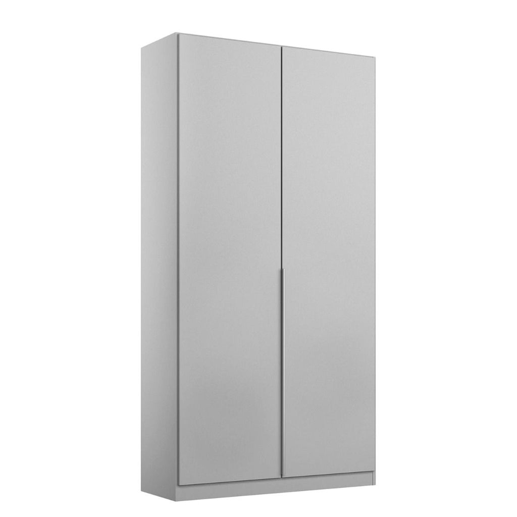 Oakwood Rauch Alabama Silk Grey 2 Door Hinged Wardrobe