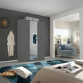 Oakwood Rauch Alabama Metallic Grey 3 Door Hinged Wardrobe