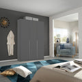 Oakwood Rauch Alabama Metallic Grey 3 Door Hinged Wardrobe