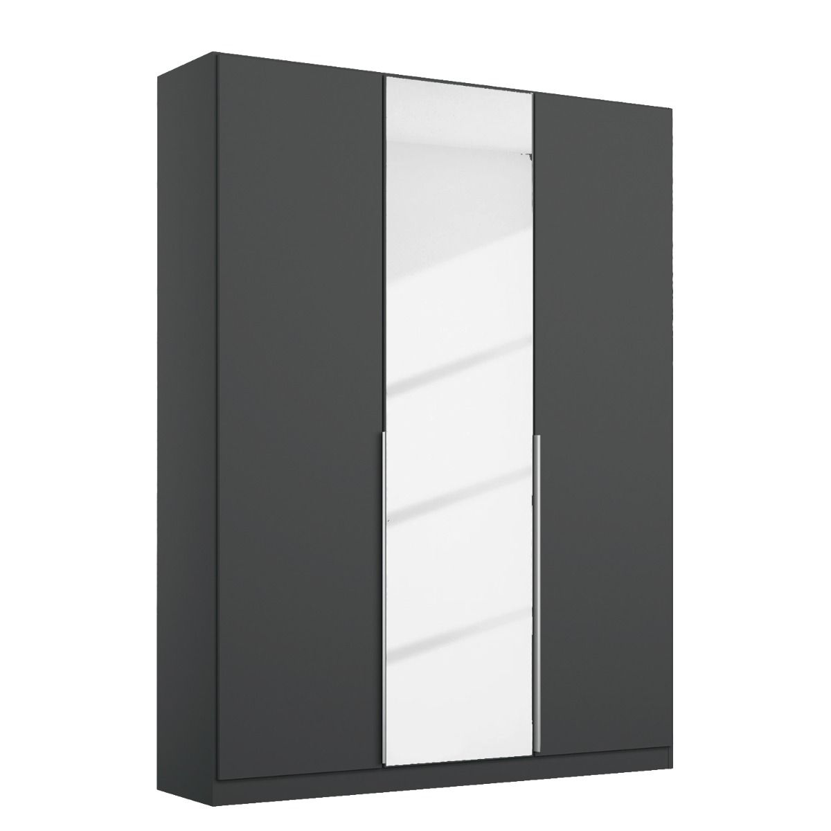 Oakwood Rauch Alabama Metallic Grey 3 Door Hinged Wardrobe