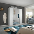 Oakwood Rauch Alabama Silk Grey With Mirror 4 Door Hinged Wardrobe