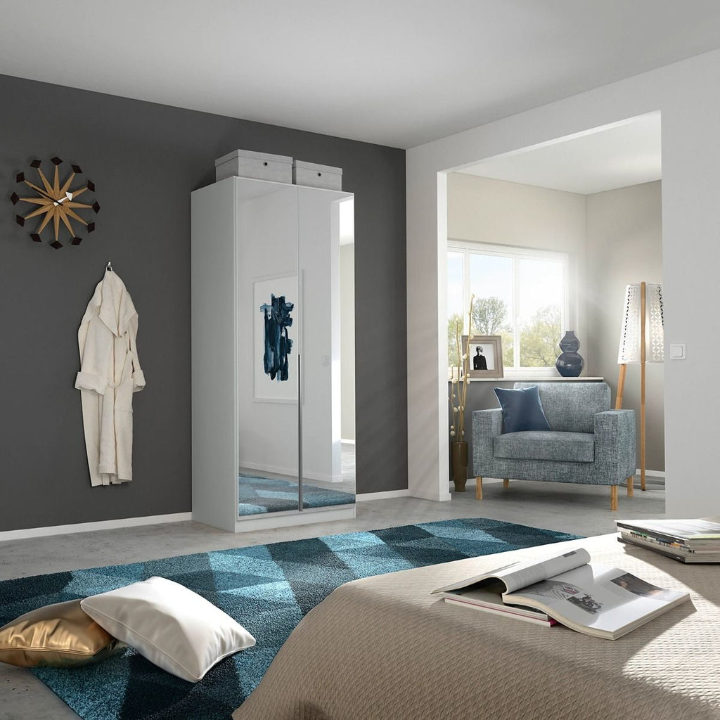 Oakwood Rauch Alabama Mirror 2 Door Hinged Wardrobe