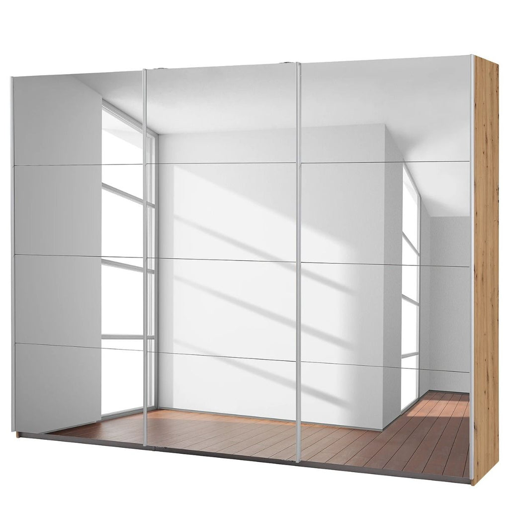 Oakwood Rauch Quadra Full Mirrored 3 Gliding Door Wardrobe