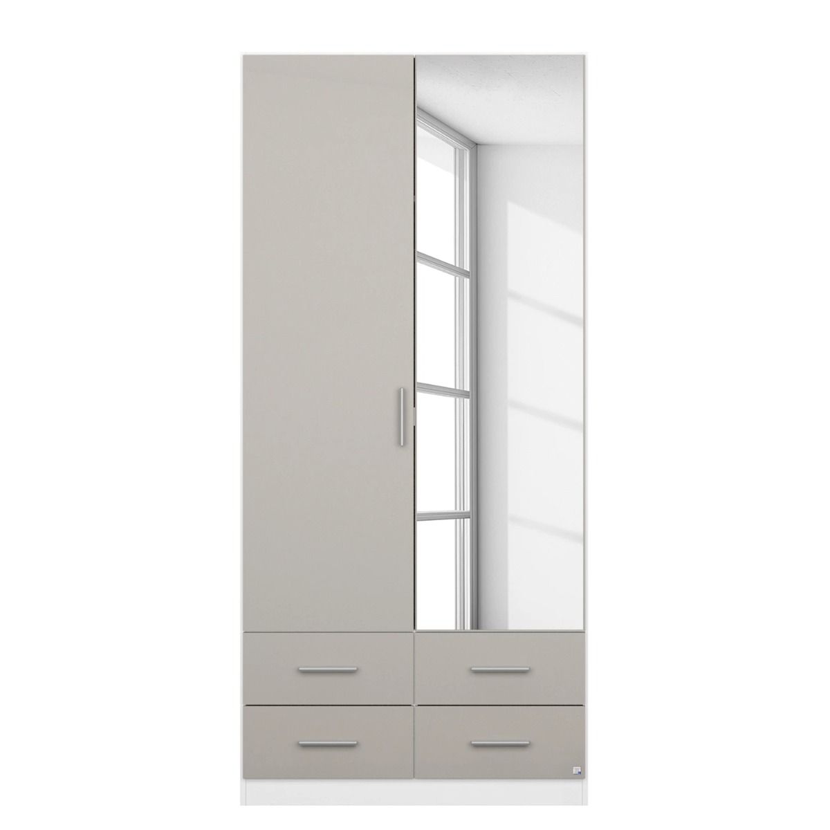 Oakwood Rauch Stuttgart Artisan Oak Light  2 Door Combi Wardrobe