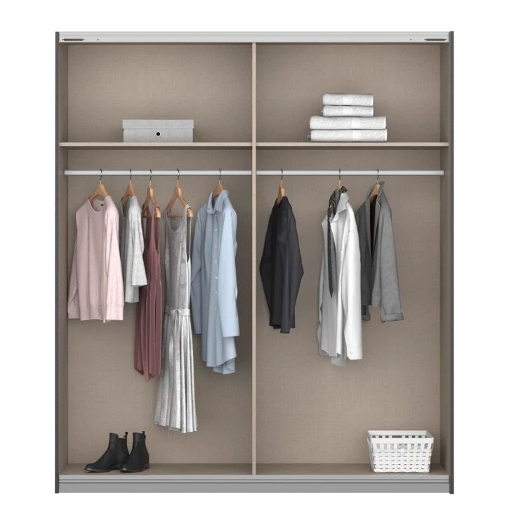 Oakwood Rauch Subito Full Mirror 2 Sliding Door Wardrobe