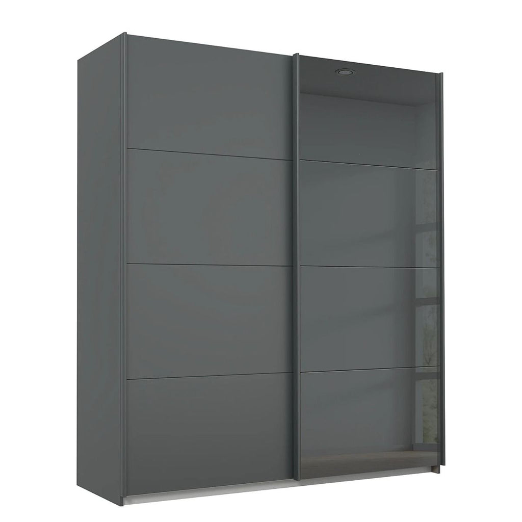 Oakwood Rauch Marburg Metallic Grey 181CM Sliding  Wardrobe