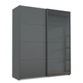 Oakwood Rauch Marburg Metallic Grey 181CM Sliding  Wardrobe