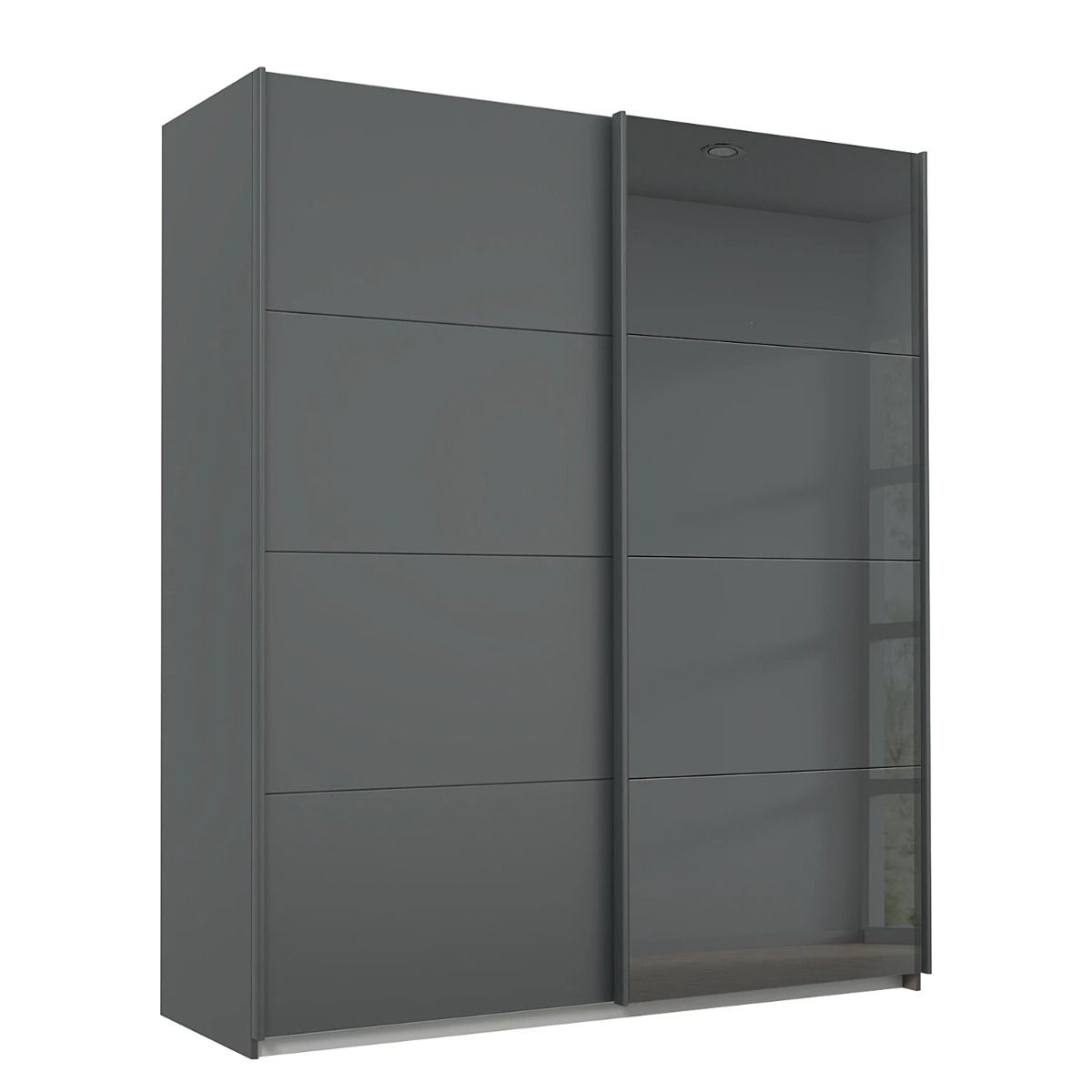 Oakwood Rauch Marburg Metallic Grey 181CM Sliding  Wardrobe