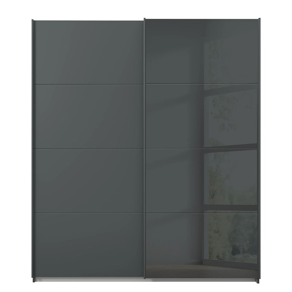 Oakwood Rauch Marburg Metallic Grey 181CM Sliding  Wardrobe