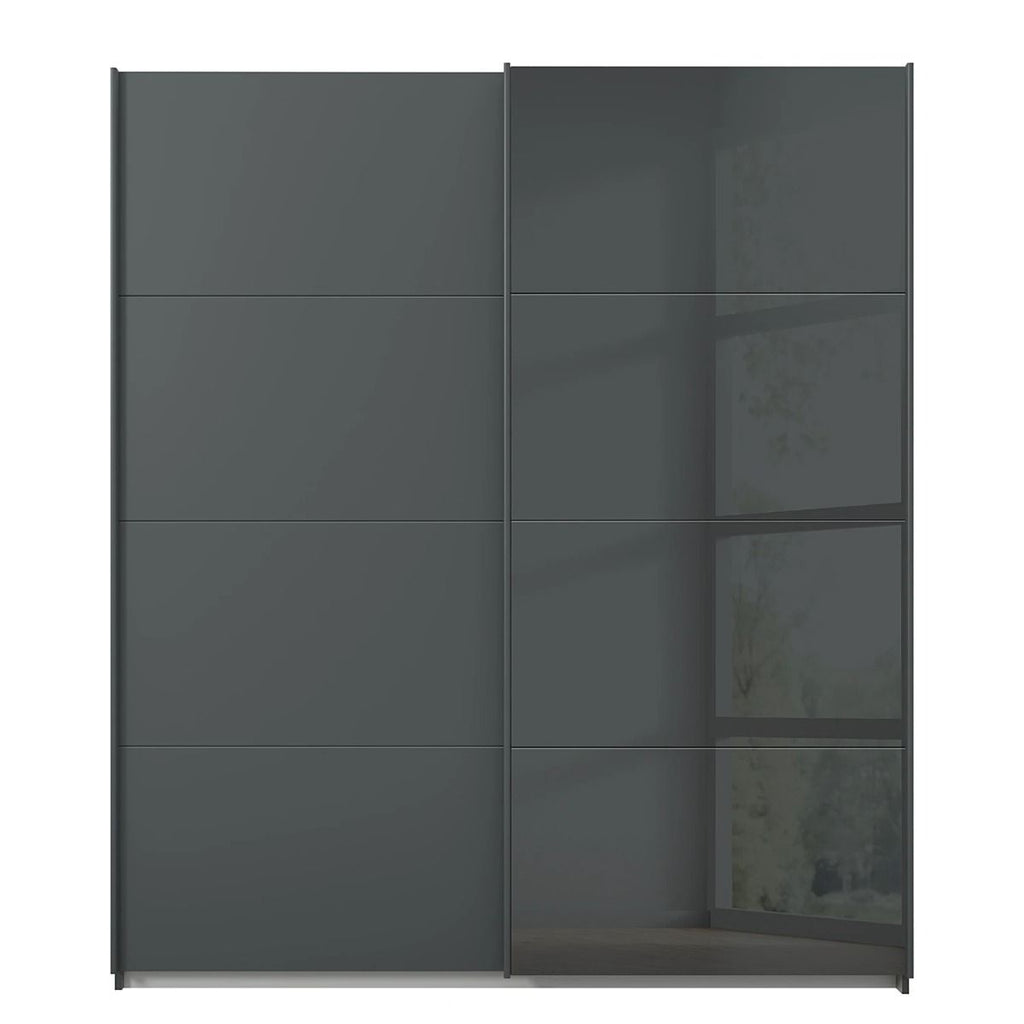 Oakwood Rauch Marburg Metallic Grey 226 CM Sliding  Wardrobe