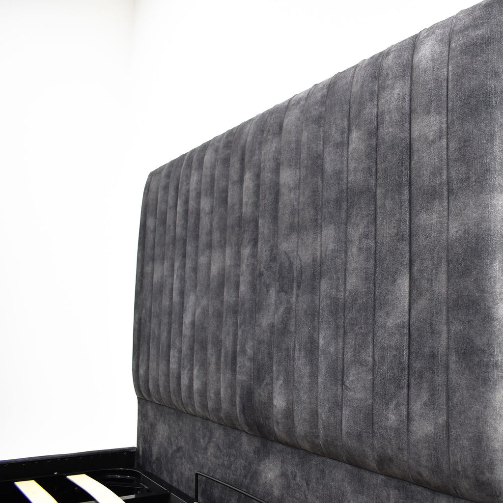 Oakwood Multiline Fabric Upholstered Bed Frame