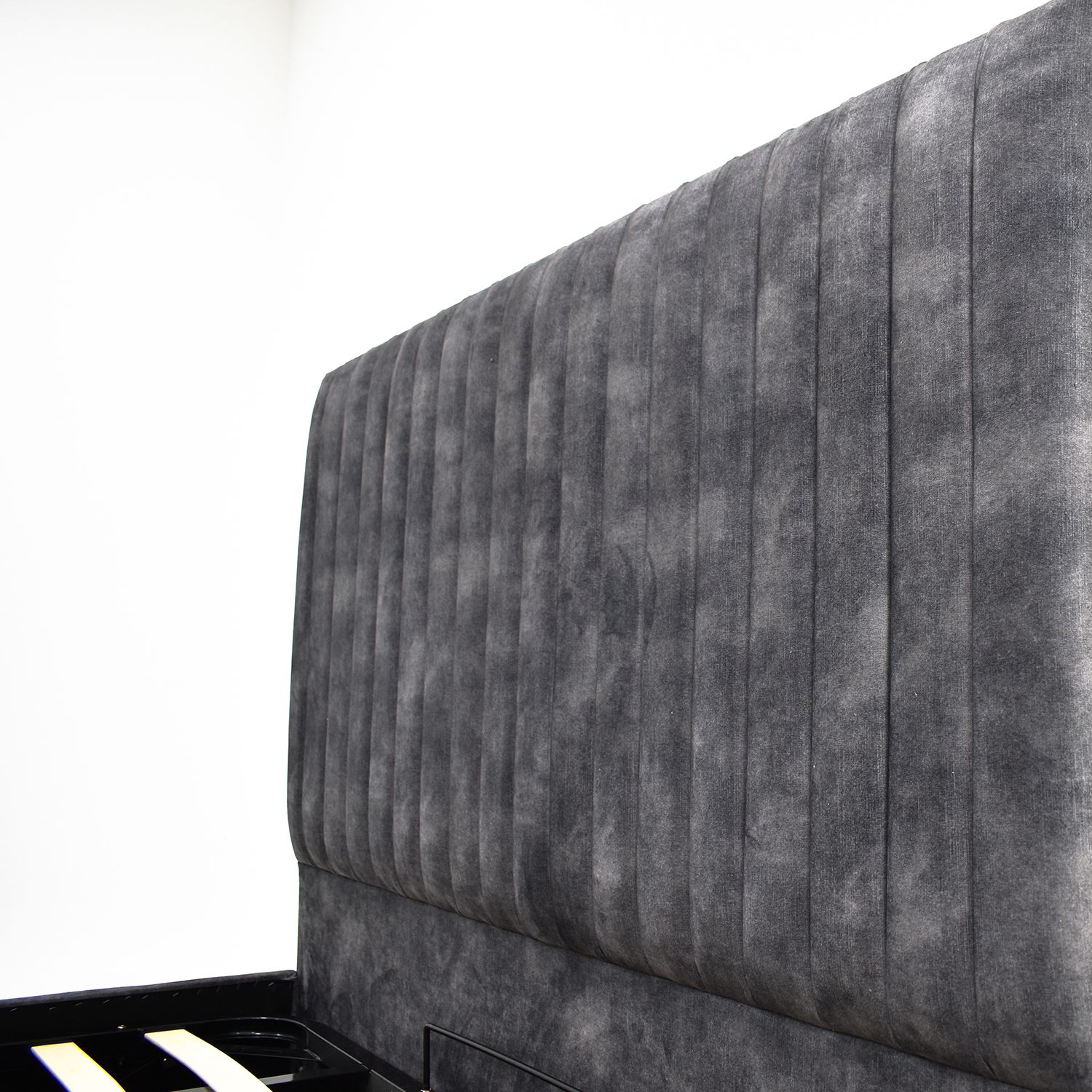 Oakwood Multiline Fabric Upholstered Bed Frame