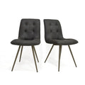 Oakwood 2x Monza Fabric Dining Chair - Dark Grey