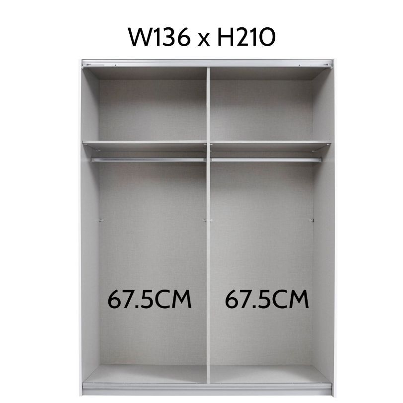 Oakwood Rauch Quadra Glass Blackberry Sliding Door Wardrobe