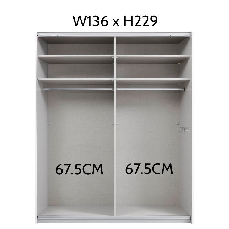 Oakwood Rauch Quadra Glass Blackberry Sliding Door Wardrobe