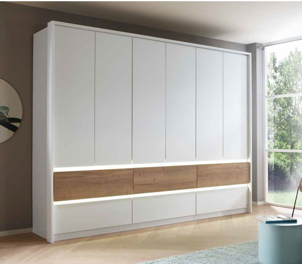 Oakwood Rauch Winnipeg Alpine White 6 Door 6 Drawer Wardrobe