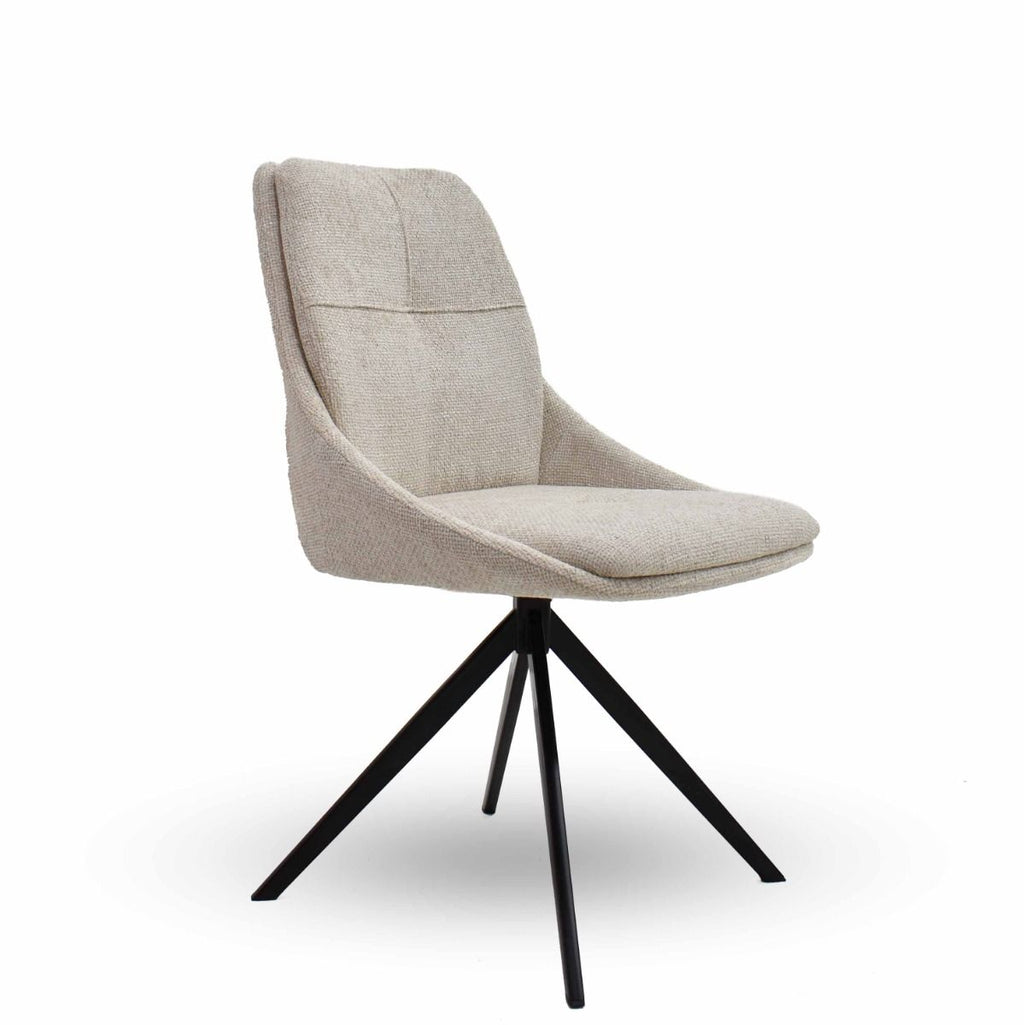 Oakwood 2x Harley Fabric Dining Chair - Dolphin