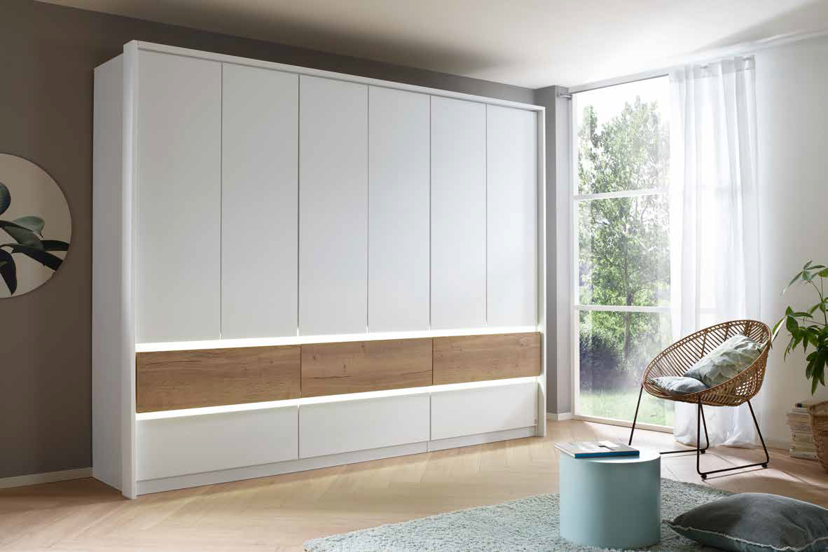 Oakwood Rauch Winnipeg Alpine White 6 Door 6 Drawer Wardrobe