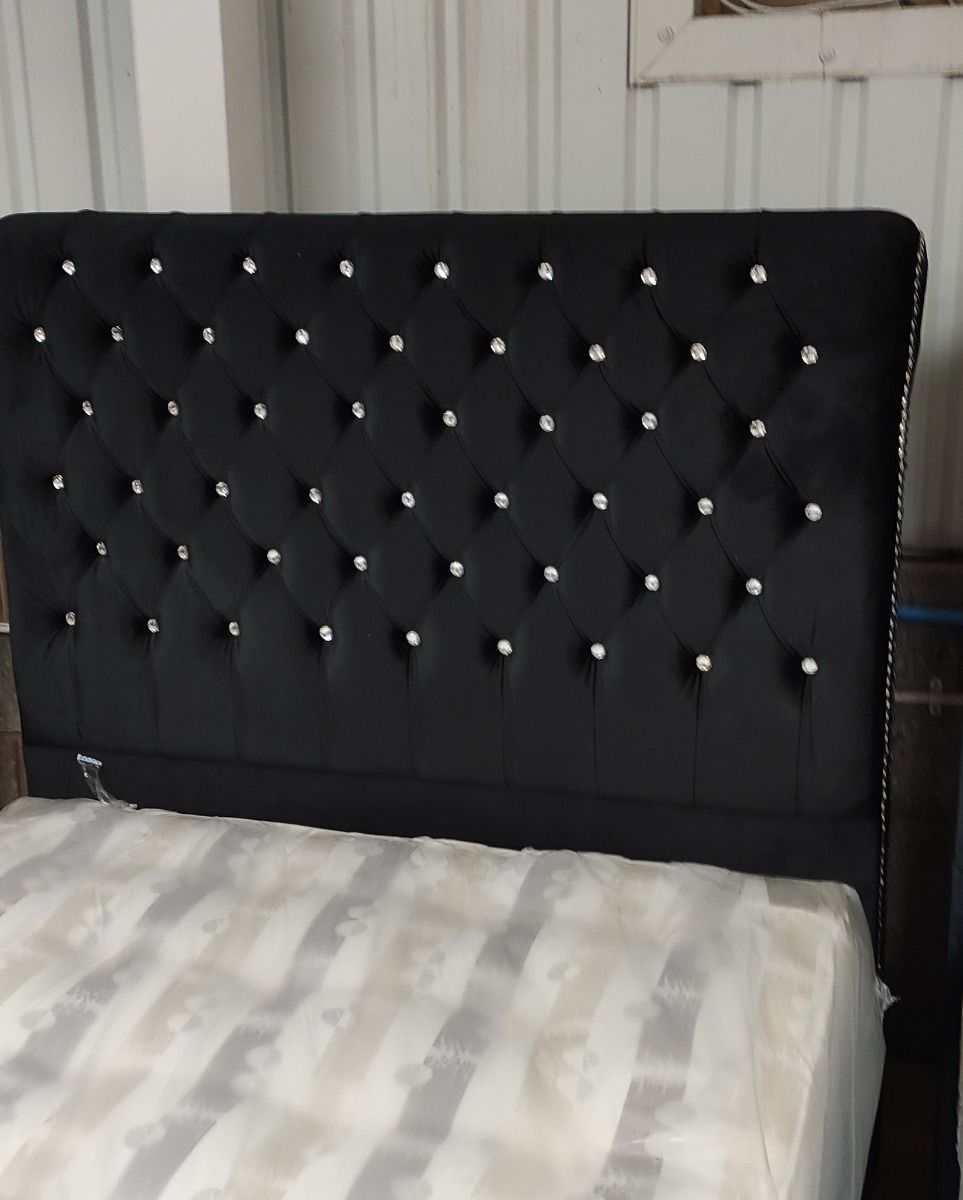 Oakwood Swan Fabric Upholstered Plush Velvet Bed Frame