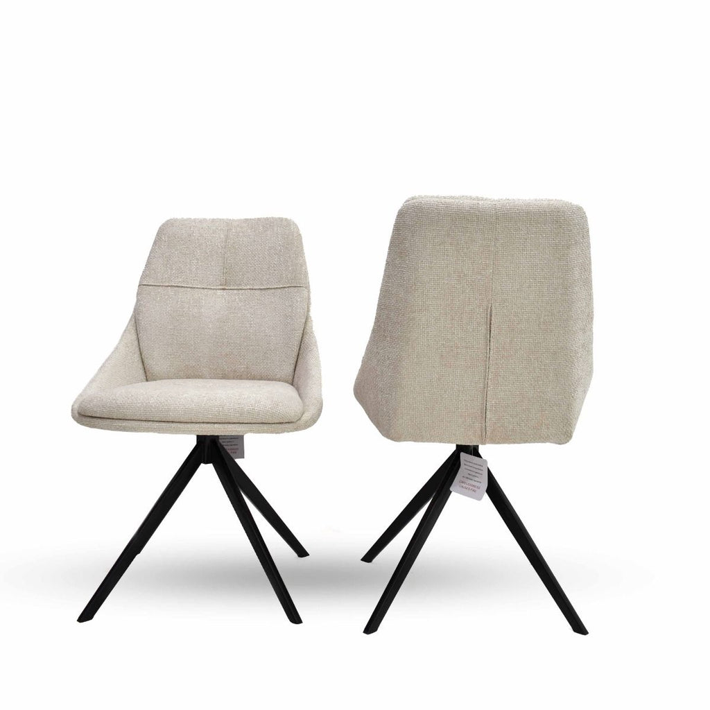 Oakwood 2x Harley Fabric Dining Chair - Dolphin