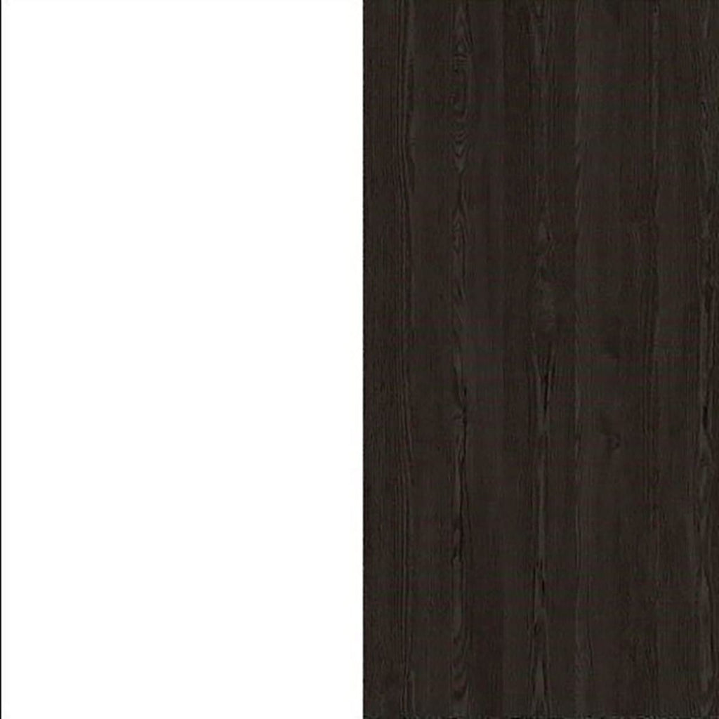 Oakwood Rauch Lamella Alpine white and Black oak 4 Door Hinged Wardrobe