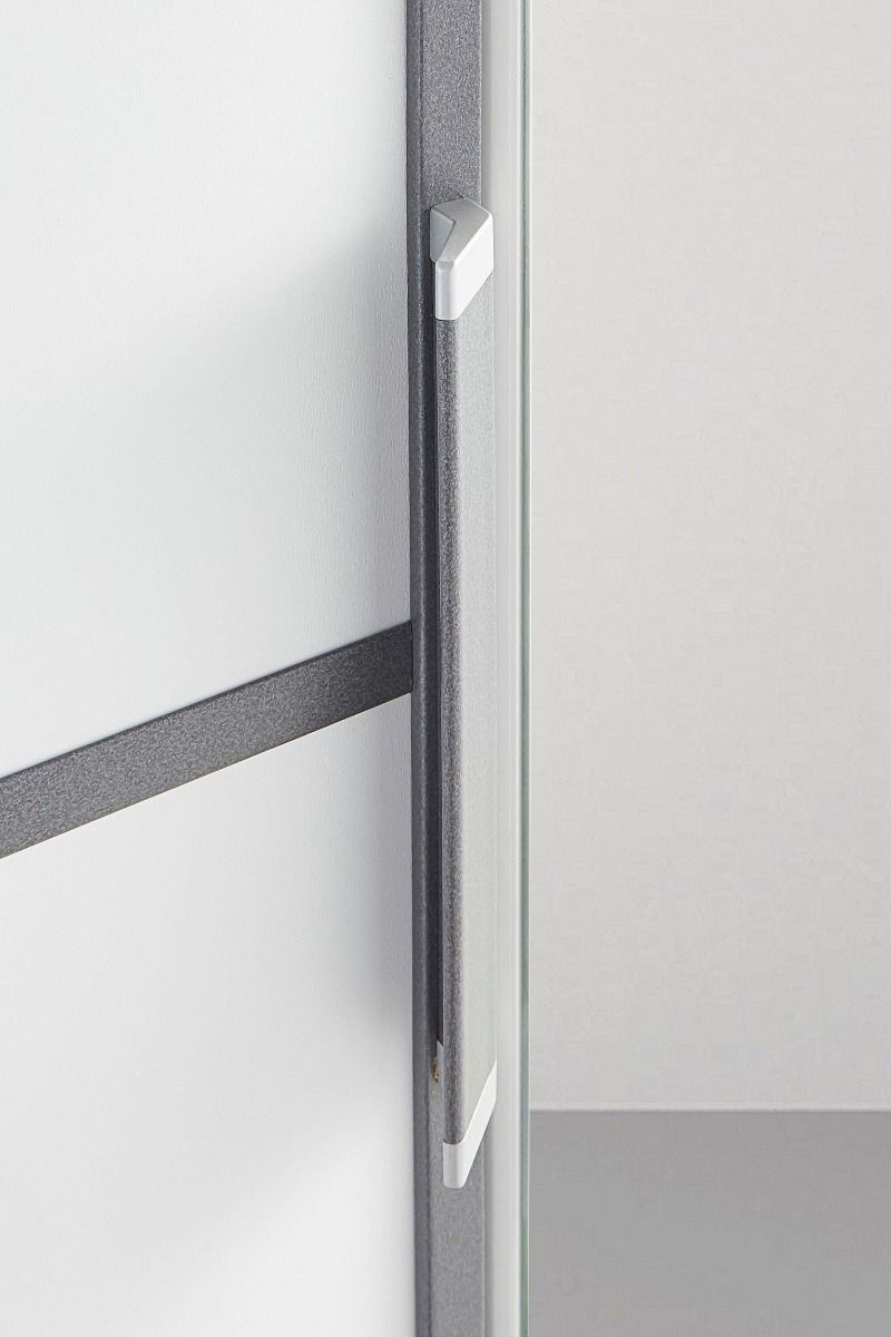 Oakwood Rauch Essensa White Glass Front Combi Hinged Door Wardrobe