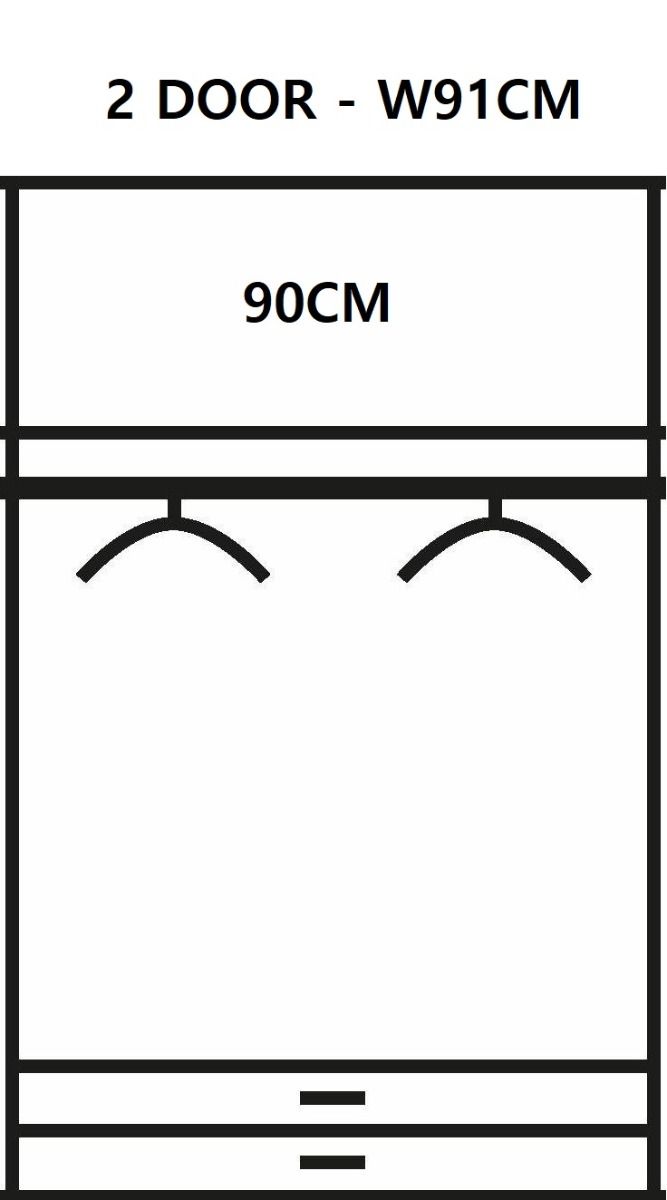 Oakwood Rauch Essensa White Glass Front Combi Hinged Door Wardrobe