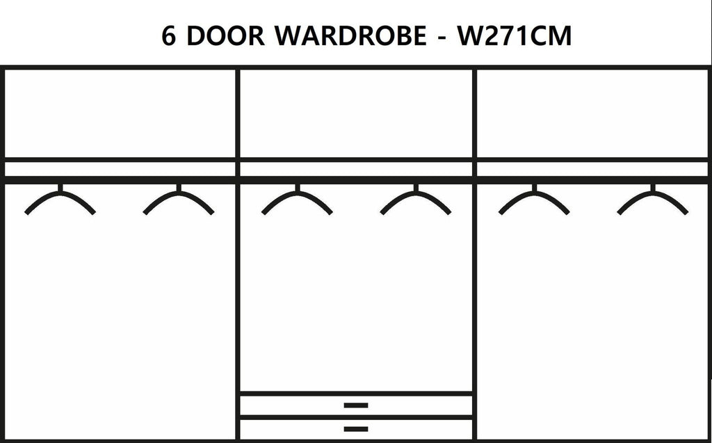 Oakwood Rauch Essensa Sonoma Oak High Polish White Hinged Wardrobe