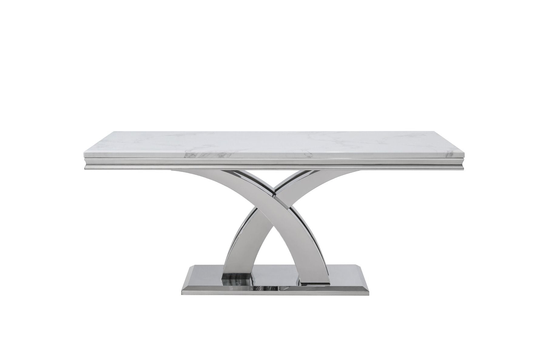 Oakwood Ottavia 1.8M White Marble Dining Table