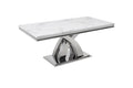 Oakwood Ottavia 1.8M White Marble Dining Table