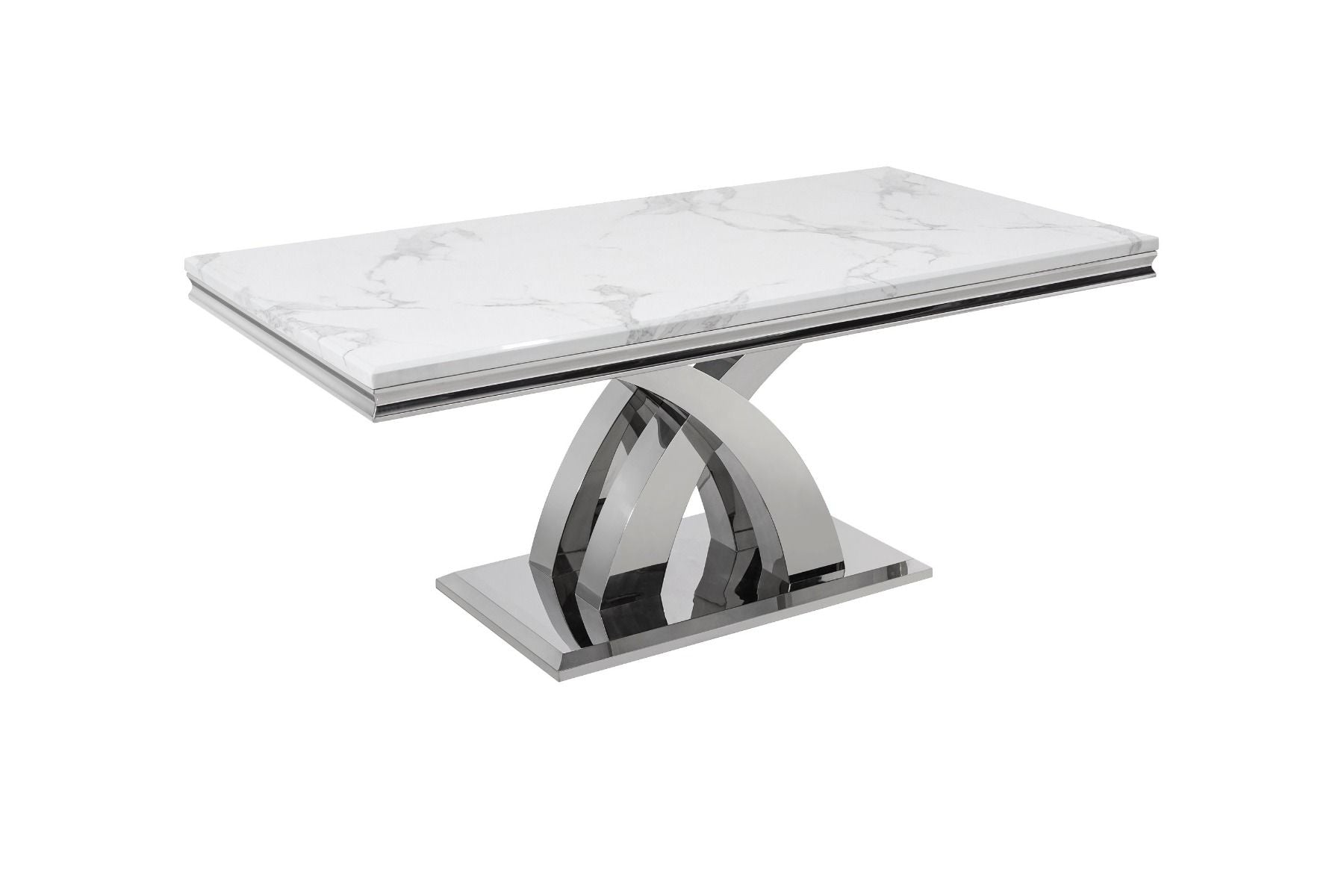 Oakwood Ottavia 1.8M White Marble Dining Table
