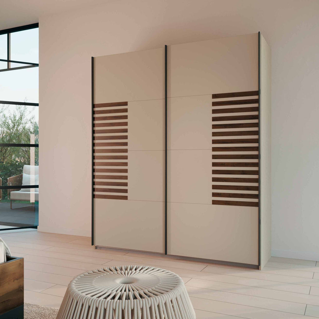 Oakwood Rauch Barea Sliding Door Wardrobe Metallic Grey