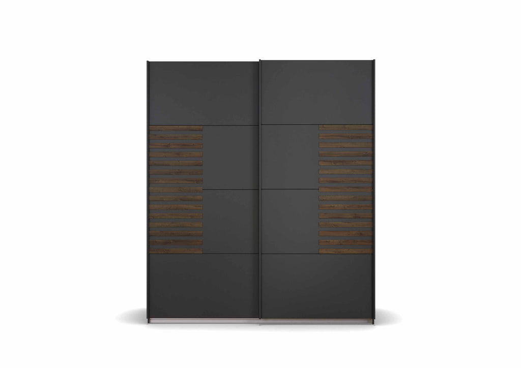 Oakwood Rauch Barea Sliding Door Wardrobe Metallic Grey