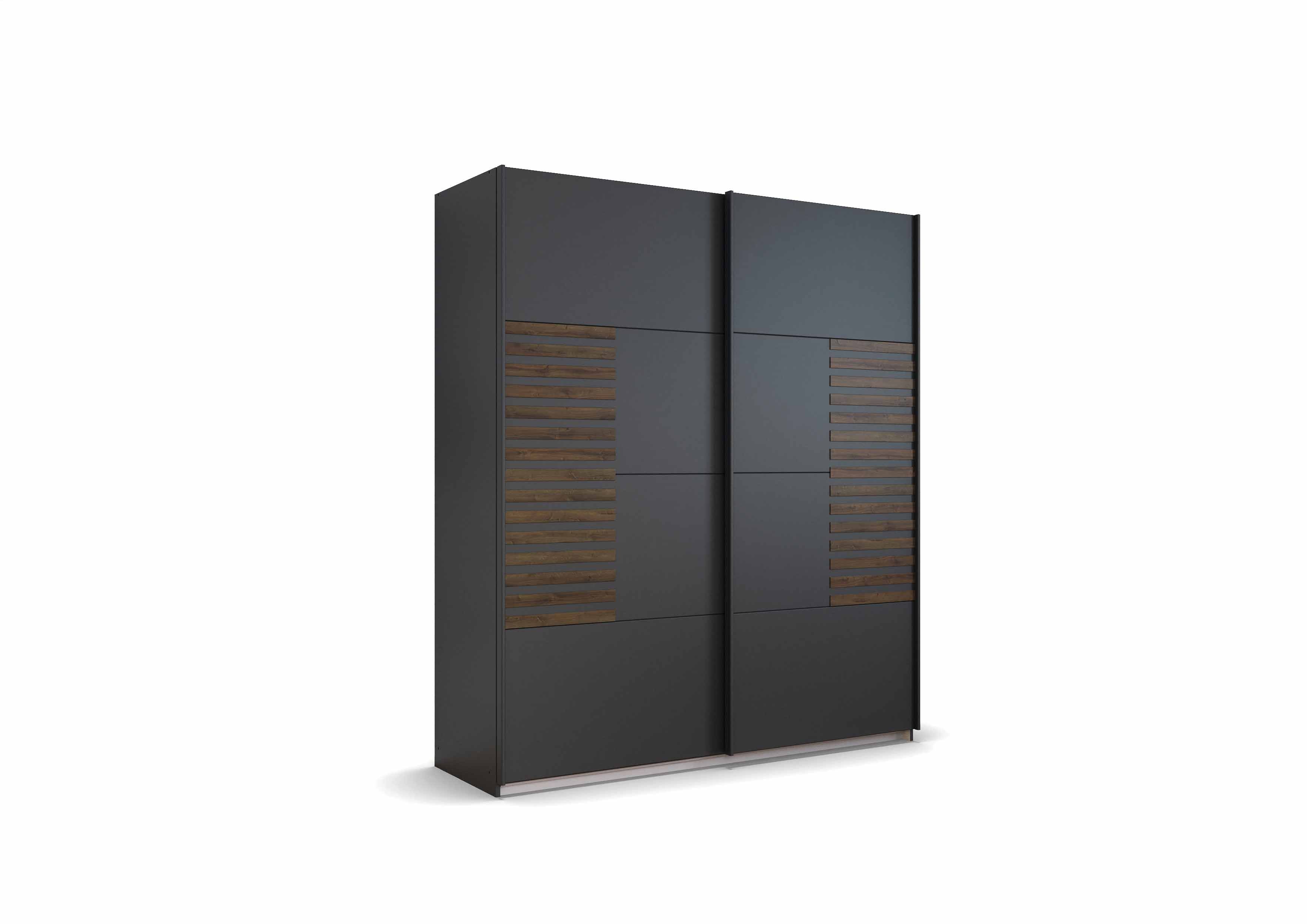 Oakwood Rauch Barea Sliding Door Wardrobe Metallic Grey