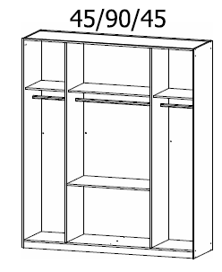 Oakwood Rauch Alabama 4 Door combi Wardrobe