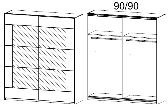 Oakwood Rauch Alegro Sliding Door Wardrobe
