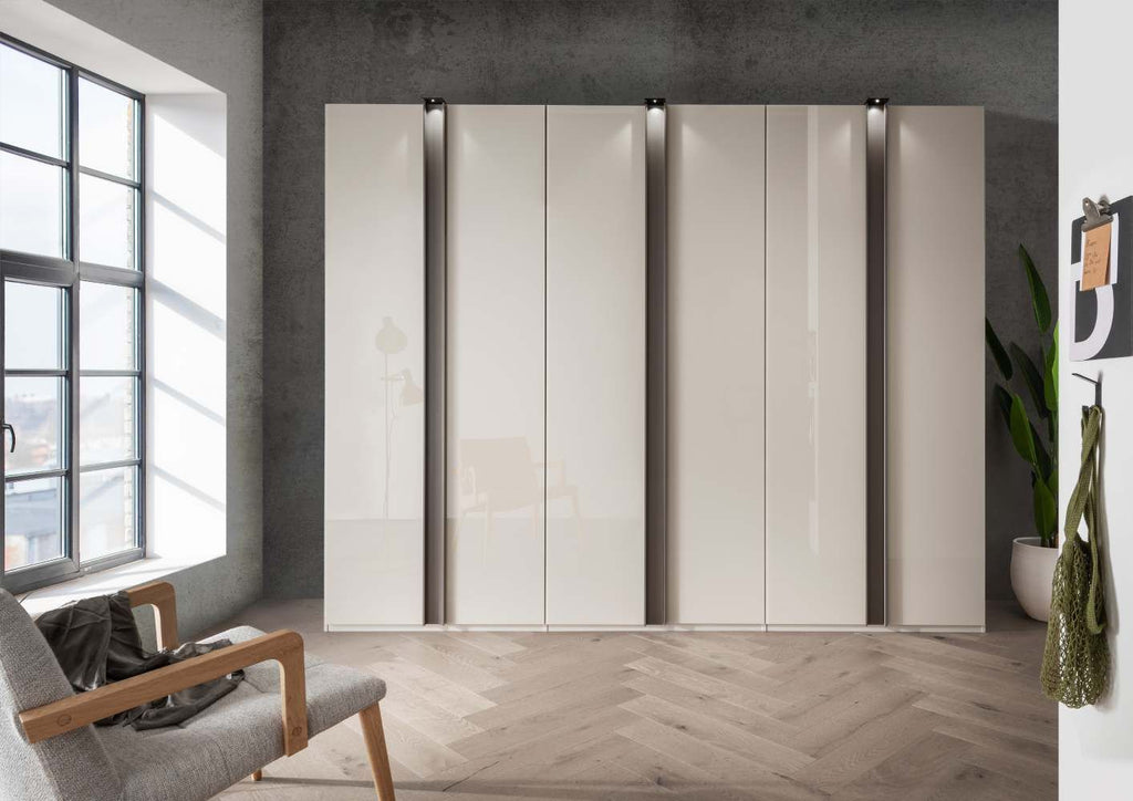 Oakwood Wiemann Lagos Champagne Glass Front Hinged Door Wardrobe