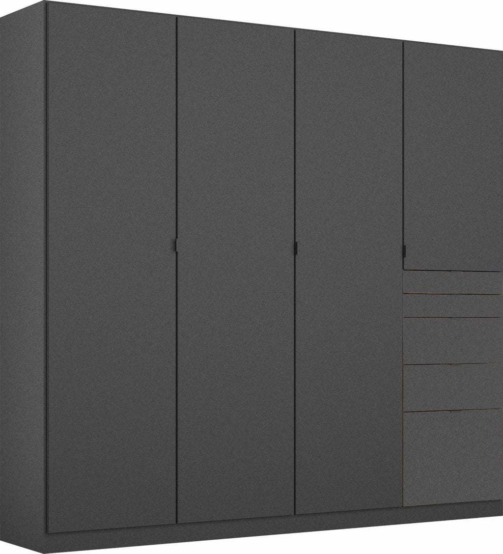 Oakwood Rauch Ontario Metallic Grey 4 Door Combi Wardrobe
