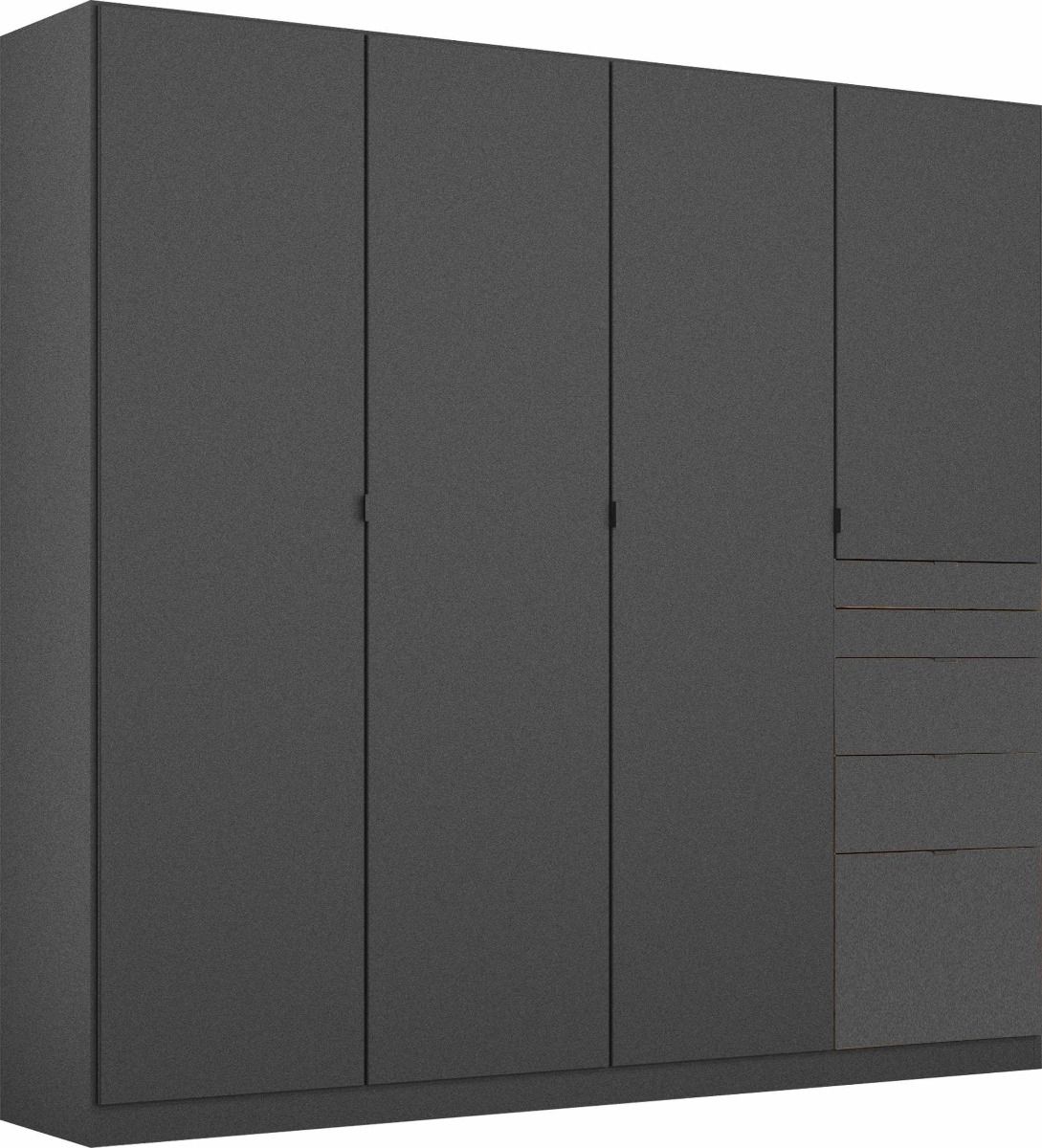 Oakwood Rauch Ontario Metallic Grey 4 Door Combi Wardrobe
