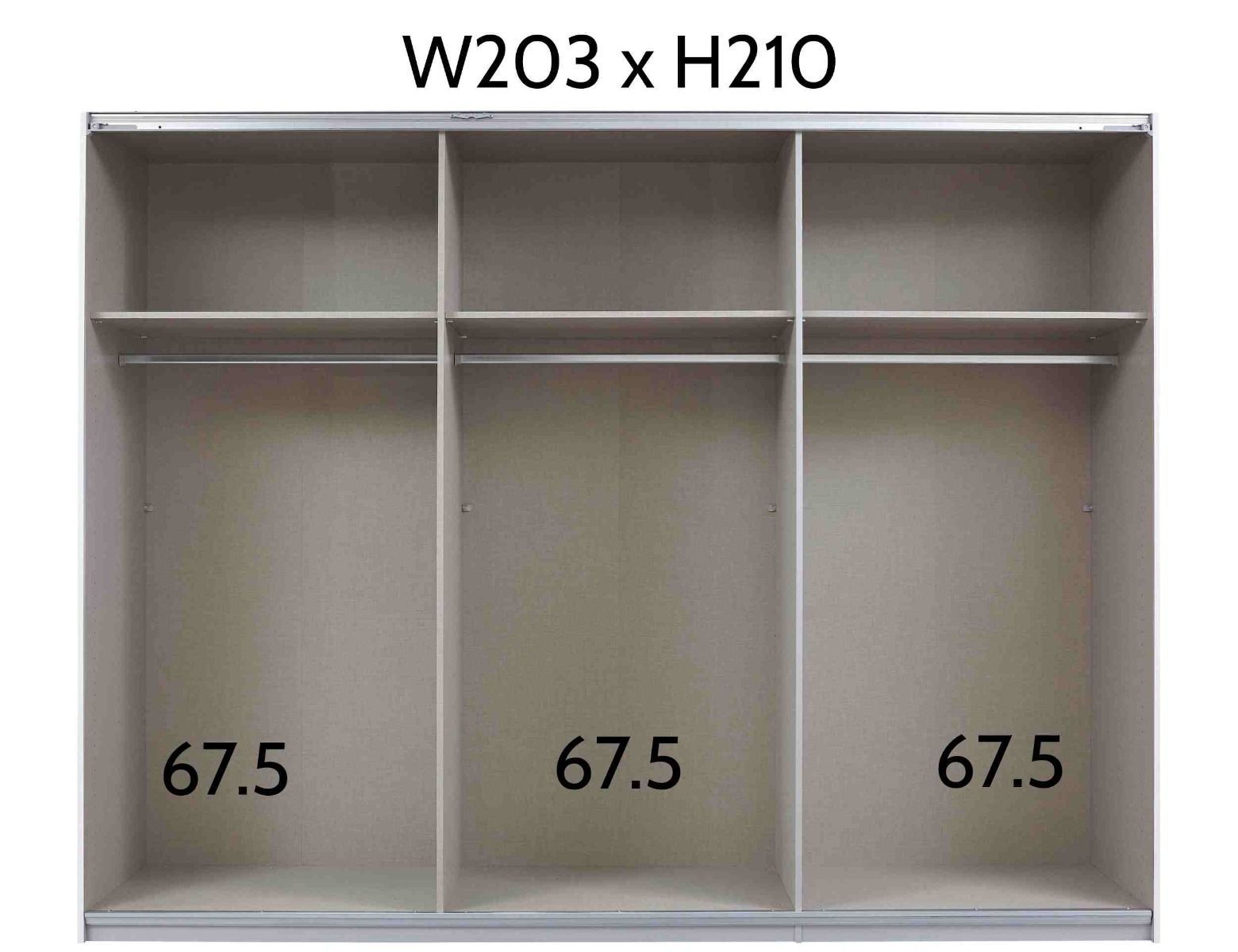 Oakwood Rauch Kulmbach 3 Sliding Doors Wardrobe