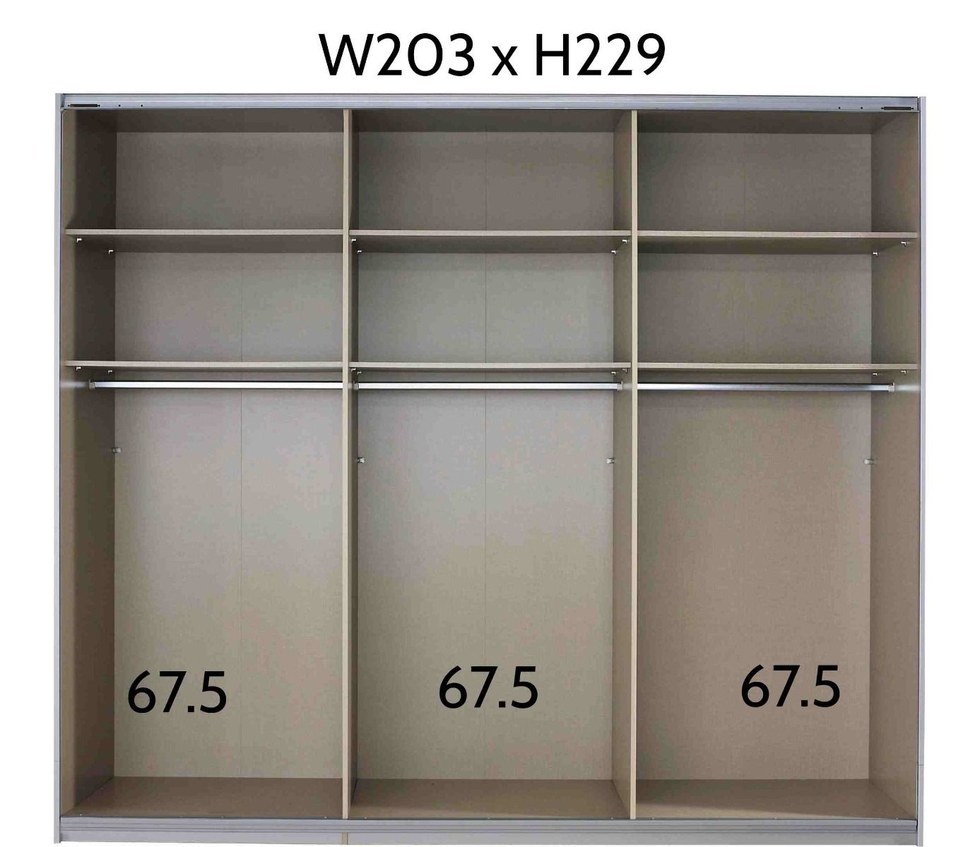 Oakwood Rauch Kulmbach 3 Sliding Doors Wardrobe