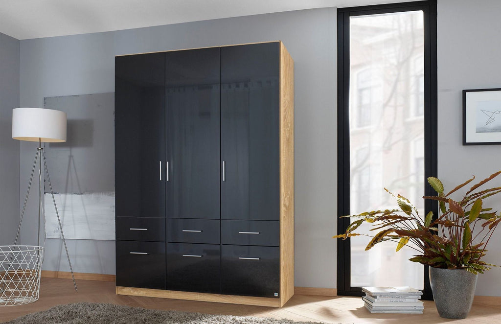 Oakwood Rauch Celle 3 Door 6 Drawer Hinged Door Combi Wardrobe