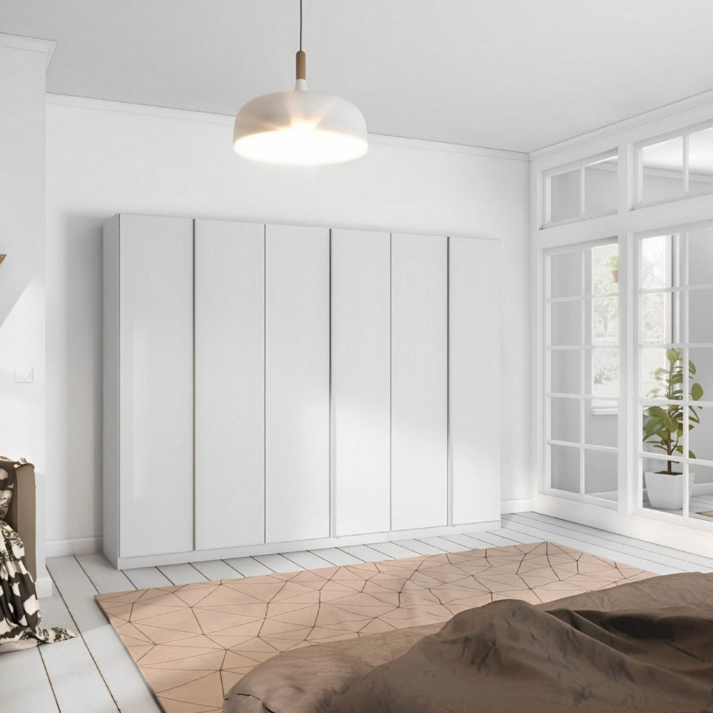 Oakwood Rauch Monostar White 6 Door Hinged Wardrobe W271CM