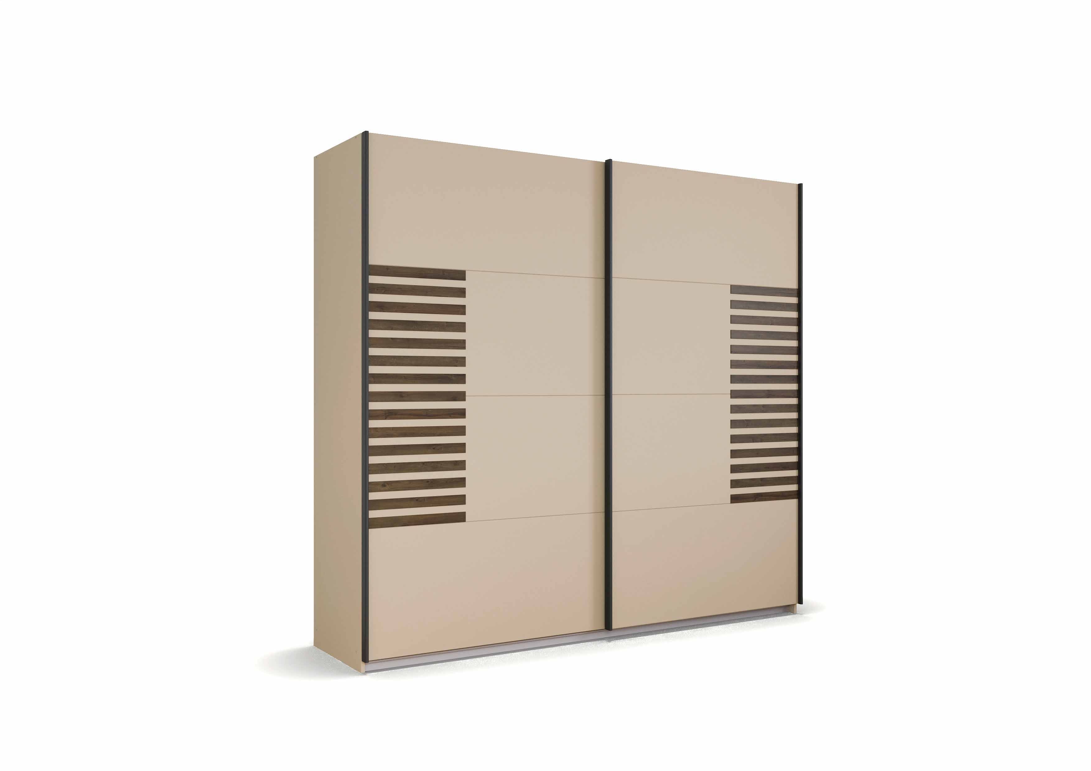 Oakwood Rauch Barea Sliding Door Wardrobe Metallic Grey