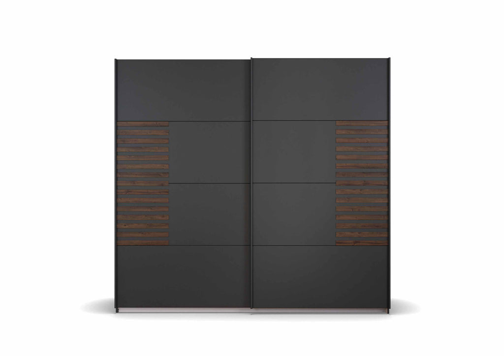 Oakwood Rauch Barea Sliding Door Wardrobe Metallic Grey
