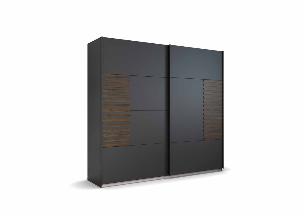 Oakwood Rauch Barea Sliding Door Wardrobe Metallic Grey