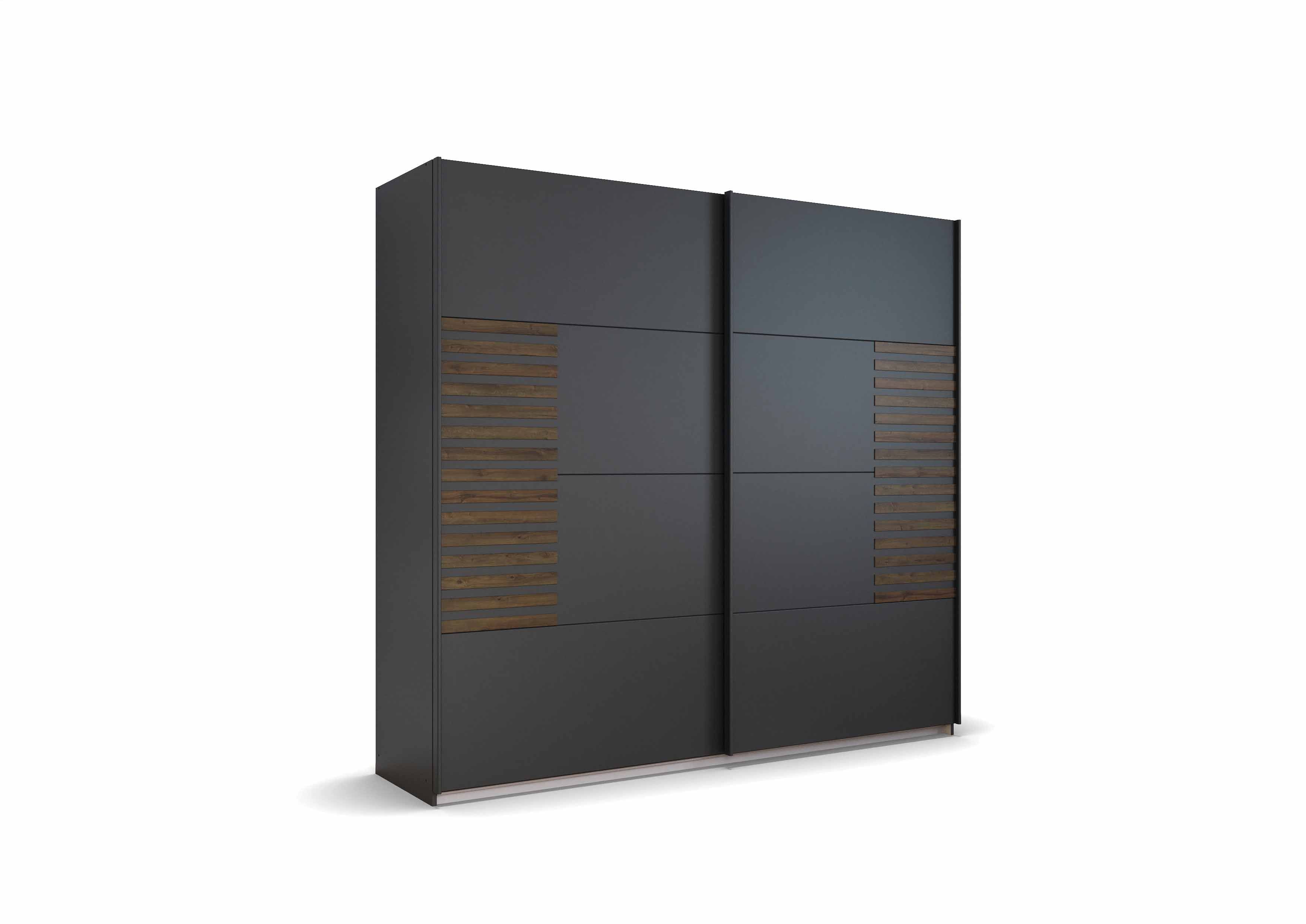 Oakwood Rauch Barea Sliding Door Wardrobe Metallic Grey