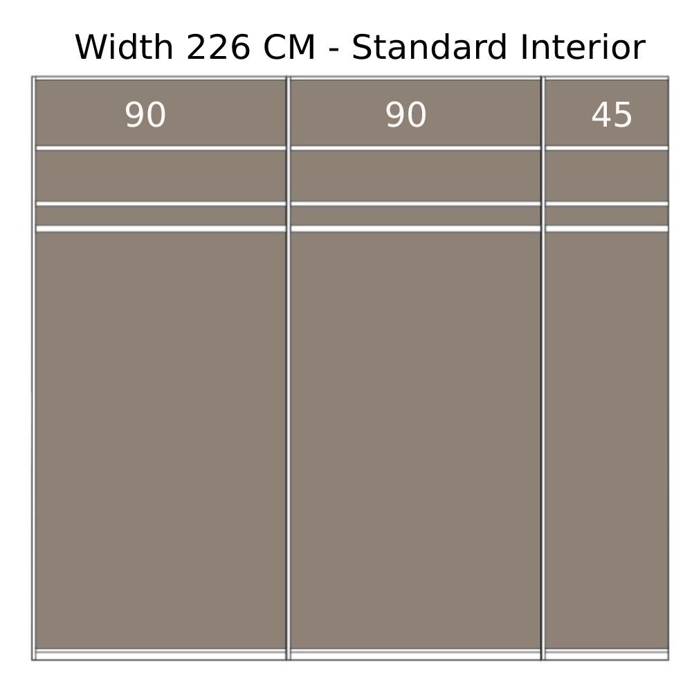 Oakwood Rauch Miramar Perth Graphite Sliding Door Wardrobe