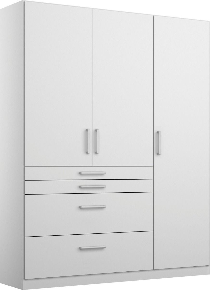 Oakwood Homburg Alpine White 3 Door Combi Wardrobe